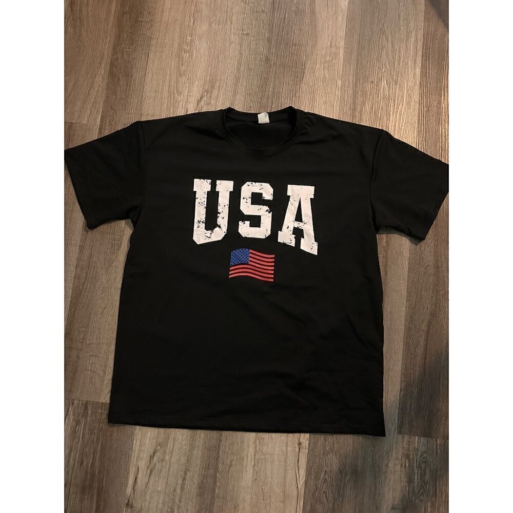 USA Black T-shirt Size Mens Small
